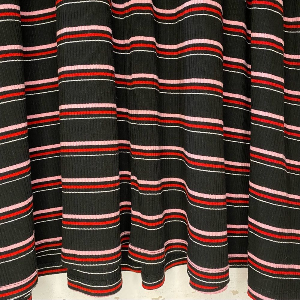 Torrid woman's plus size black multi stripe rib mock neck trapeze dress 5X - Picture 9 of 12